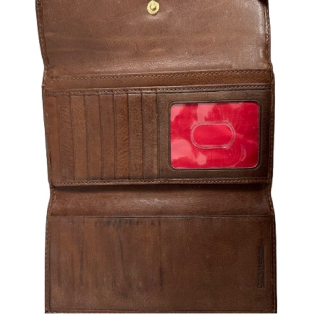 Dooney & Bourke Brown Leather Bifold Wallet - Picture 3 of 4
